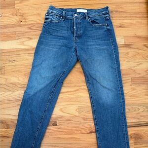 Mother Denim Straight Blue Jeans